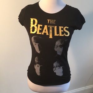 Beatles 2011 T-shirt with gold lettering